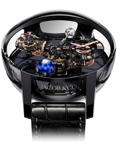 Review Jacob & Co AT100.40.95.KN.SD.B. Astronomia Tourbillon Black Ceramic Rose Gold Replica watch